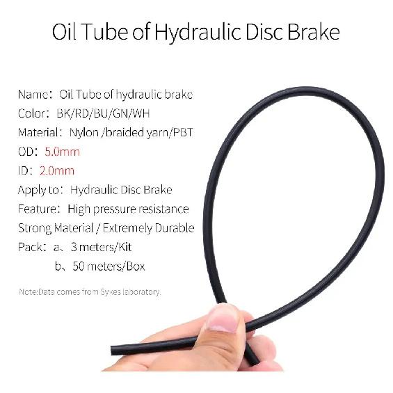 1PC Mountain Bike Hydraulic Disc Brake Oil Tube 5mm Hose Pipe Housing 2.0x5.0mm Brake Cable Line for Bicycle