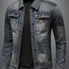 New European and American Washed Old Retro Classic Denim Jacket Men's Young Street Handsome Jacket Trendy Lapel