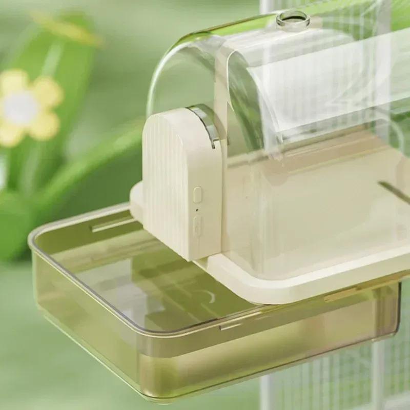 Cage Hanging Parrot Bathtub Automatic Shower Bath Box Practical Accessory for Cockatiel Parakeets Canary Budgie Small Birds