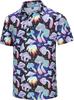 Casual essential! Vintage floral print short sleeve polo shirt for men