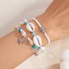 European American Fashion Bohemian Layered Beaded Bracelets Elastic Ethnic Bracelets for Women Female Bangle Bracelet