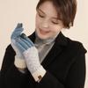 Korean Version of Knitted Gloves To Keep Warm In Autumn and Winter, Men's Imitation Wool Brushed Driving Gloves, Jacquard Touch 