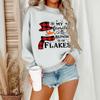 Women's Casual Fashion Round Neck Long Sleeve Christmas Printed Sweatshirt