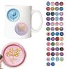 50pcs Reusable Waxes Seal Stickers for Tablets Decoration Colorful Pet Film Scratch Resistant Design