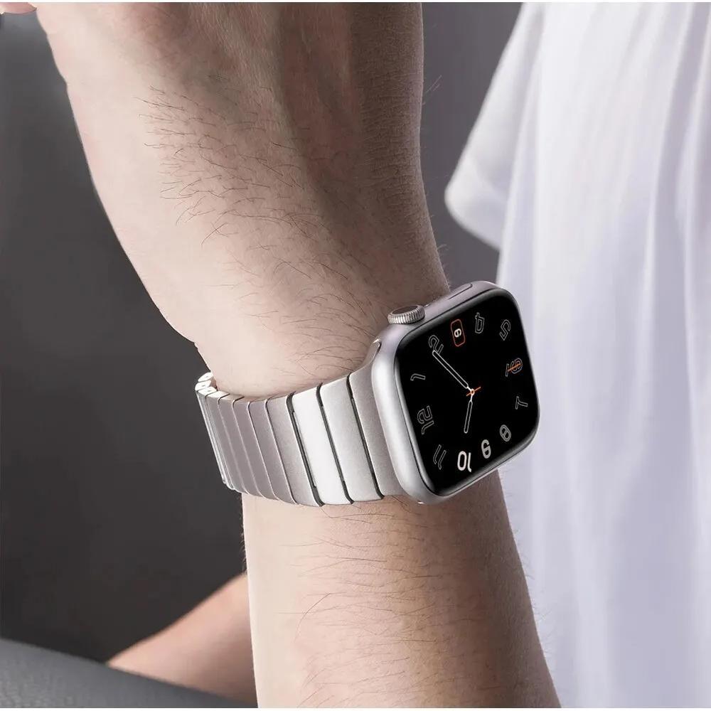 Luxury Stainless Steel Strap For Apple Watch Series11 10 46mm 45mm 41mm 38 42 44 40mm Link Bracelet Iwatch Ultra3 2 49mm Metal T
