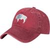 Wyoming State Bison Siegel Gewaschene Baseballkappe Baumwolle Verstellbar Papa Hut Unisex Sonnenhut
