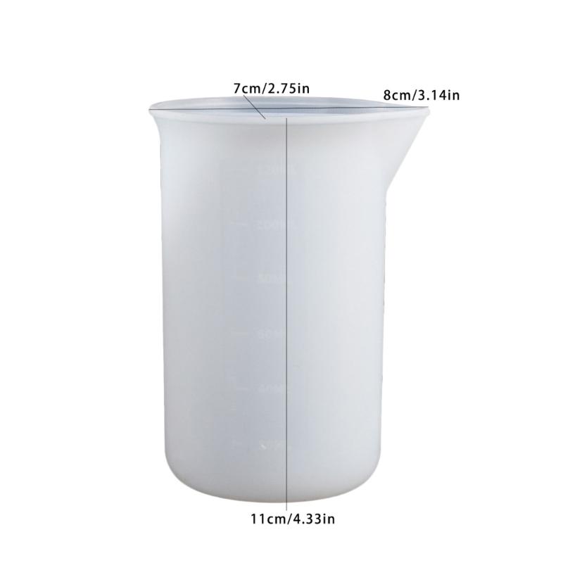 Multipurpose 120ml Silicone Measuring Cups Accessory for Epoxy Resin and Paint Mixing Sturdy and Flexible Designs
