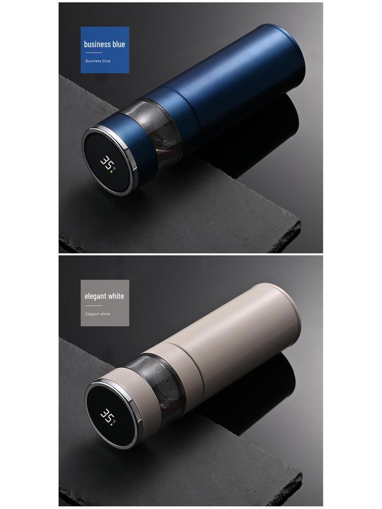 316 Stainless Steel Insulated Smart Cup with Tea-Water Separation, Double-Layer Vacuum, Custom Business Gift Logo