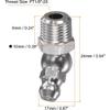 HARFINGTON 8pcs 304 Stainless Steel 45 Degree Grease Fitting PT1/8"-28 SAE Thread Hydraulic Grease Nipple Accessories for Car
