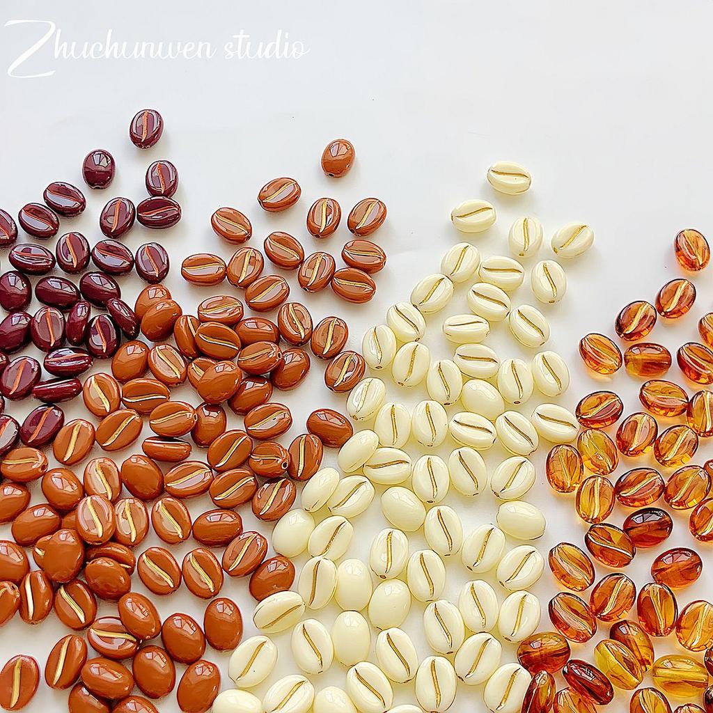 Czech-Style Coffee Bean Beads: DIY Jewelry Beading Supplies for Bracelets, Necklaces, Earrings