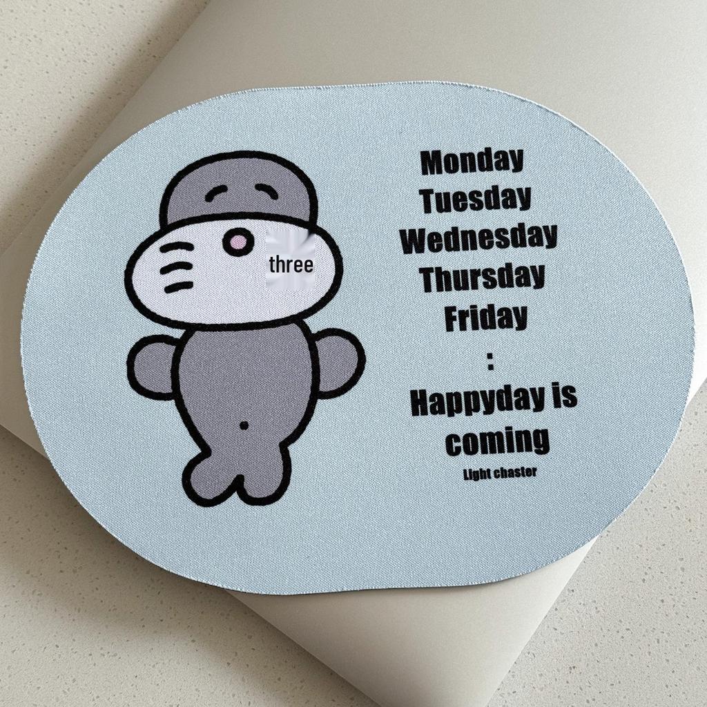 Chasing Light Series Mouse Pad: Portable Creative Cartoon Desk Pad for Student Dorm Rooms