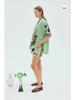 2023 New Casual European & American Two-Piece Set: Cotton & Linen Print Shirt + Shorts