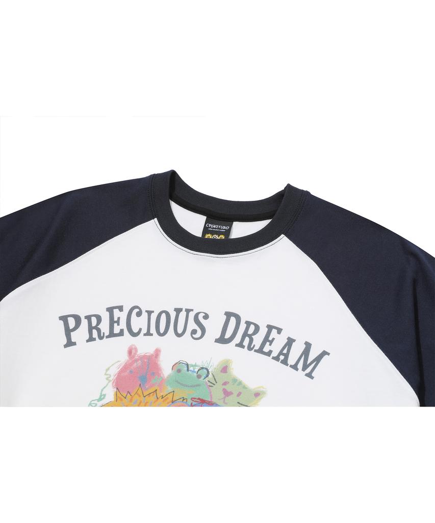 CPGN STUDIO Precious Raglan Short Sleeve T-Shirt Navy