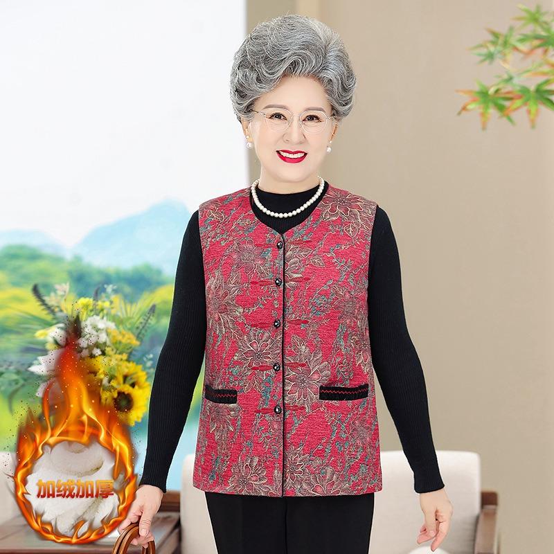 Vest women's velvet warm autumn and winter thickened vest jacket wife vest outside