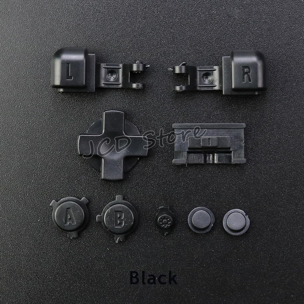 

JCD Plastic Full Set Buttons For Gameboy GBA SP A B L R Select Start Power On Off Volume Buttons D Pad key чёрный
