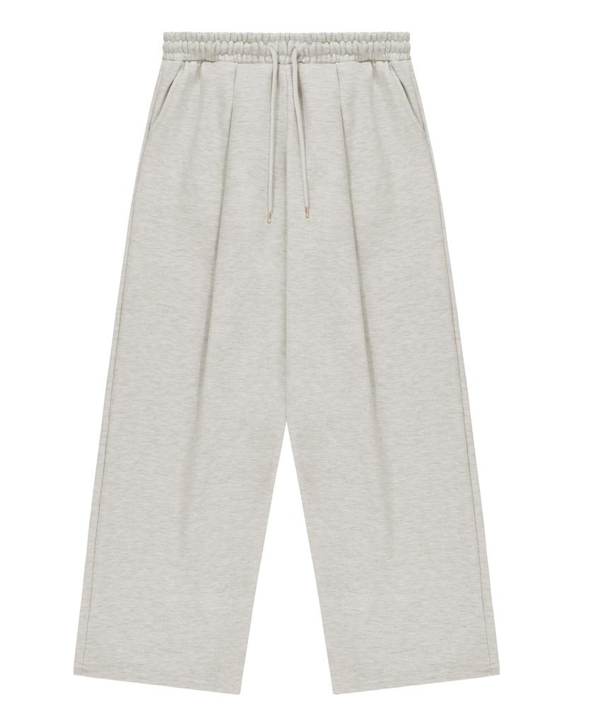 S'EST One-Pleat Wide Training Sweatpants - Oatmeal