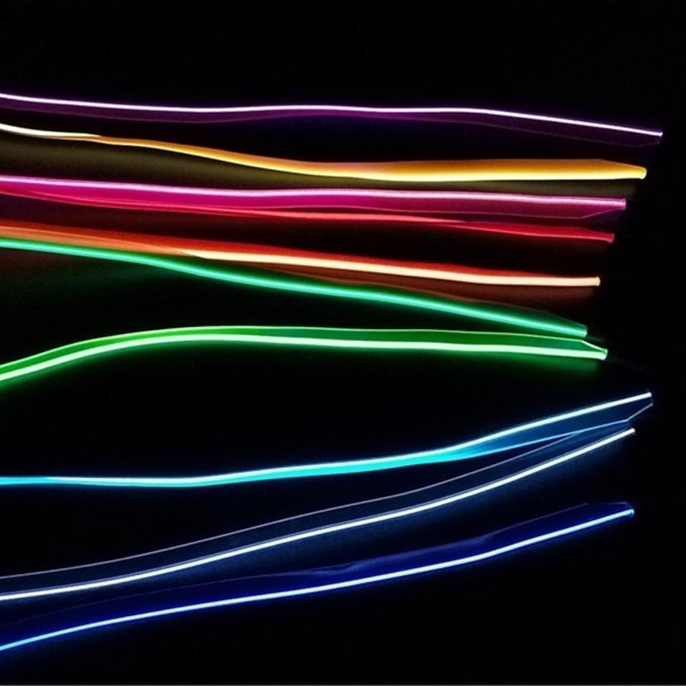 Car Interior Lighting 1m/2m/3m/5m Strips Auto LED Strip Garland EL Wire Rope Car Decoration Neon LED Lamp Flexible Rope Tube