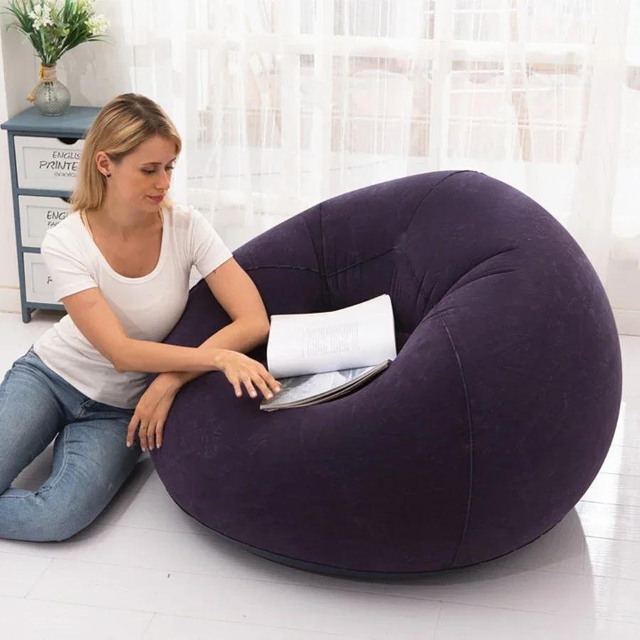 Velké líné nafukovací sedací křesla PVC lehátko Sedací vak Sedací souprava Pouf Puff Gauč Tatami Zásobování do obývacího pokoje Venkovní kempování