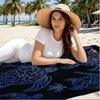 1pc, Blue Ocean Style Large Soft Beach Towel with Turtle Totem Print, Microfiber Bath Towel, Quick-Drying and Super Absorbent