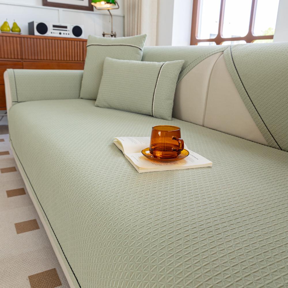 

Chenille Sofa Cover Cloth Towel New Light Luxury High-End Full-Cover Blanket Sofa Cover Sofa Cushion 70*70cm зелёный