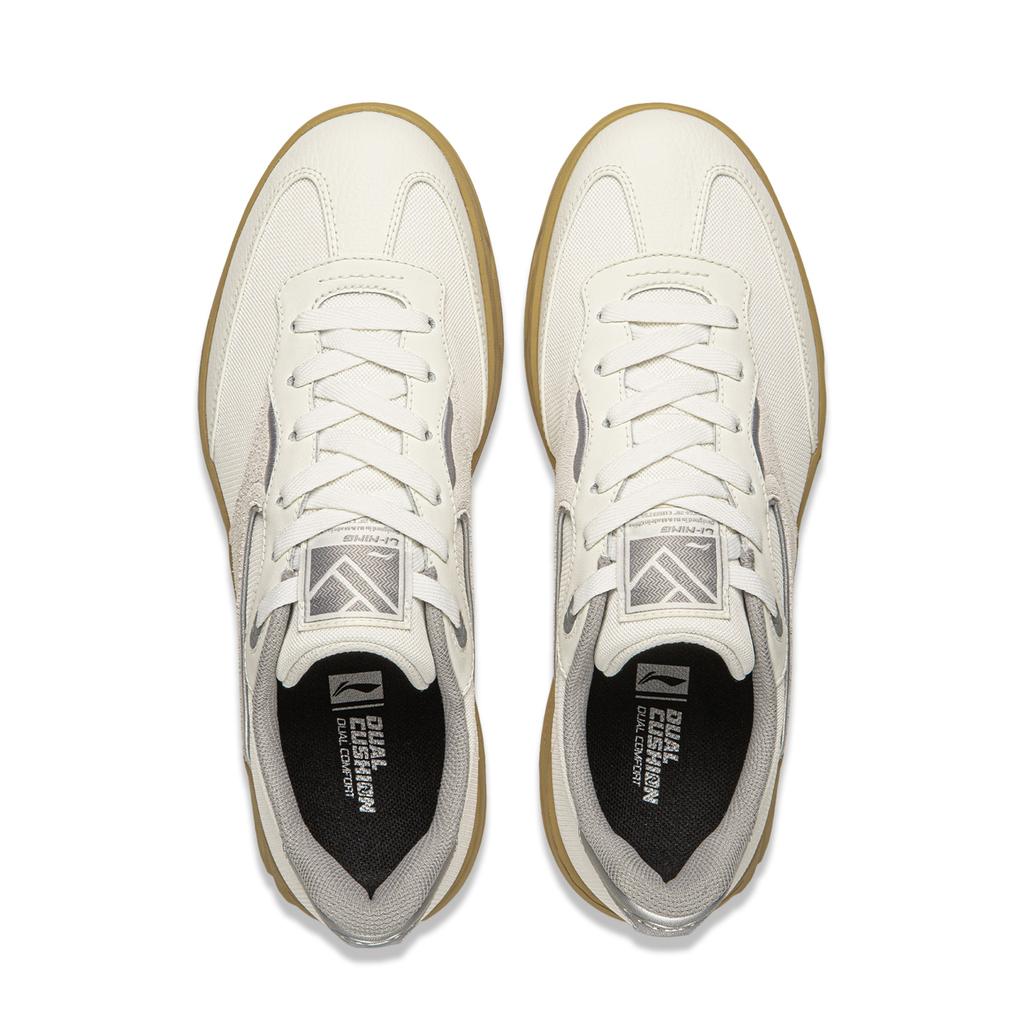 Li Ning Classic Versatile Fashion Thick-Soled Sneakers Unisex Sneakers Champagne-White AGCW041-2
