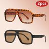 2Pack Square Sunglasses Retro Women Outdoor Sports Brand Eyewear Female Fashion Polygon Sun Glasses Shades Unisex
