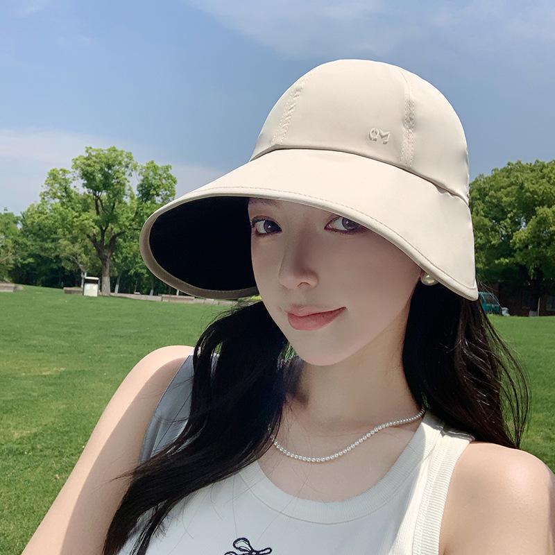 Vinyl Big Eaves Sunscreen Hat Women's Summer Outdoor Versatile Face Small Anti-ultraviolet Sunshade Bucket Hat