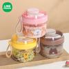 Versatile Large-Capacity Pudding and Salad Cup with Sauce Box & Spoon - Ideal for Home, Picnic, and Outdoor Use