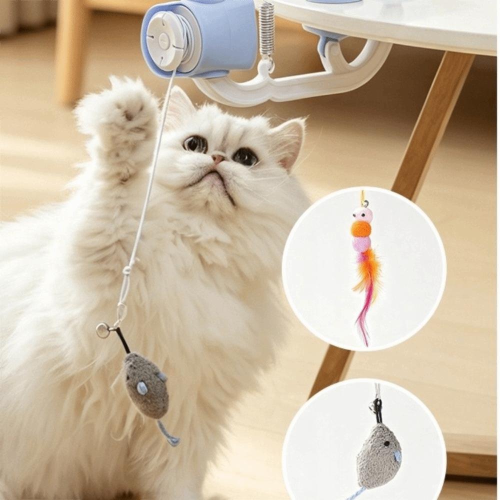 Retractable Hanging Door Cat Toy Elastic Kitten Teasing Toy Automatic Lifting Cat Toy Pet Exercise