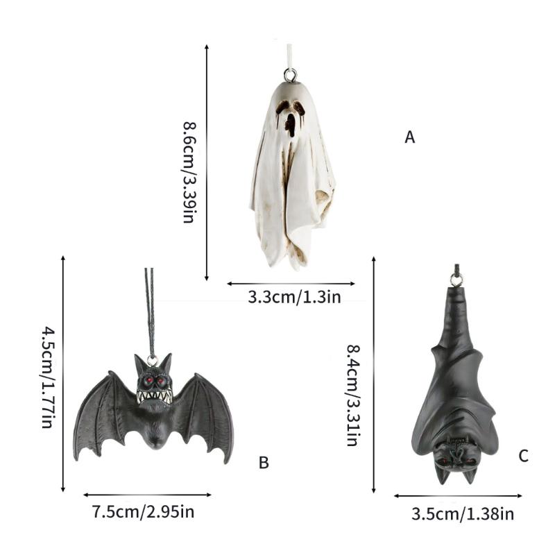 Eerie Halloween Parties Supplies Eerie Halloween Garden Decorations Specter Bat Hanging Charm for Eerie Scene