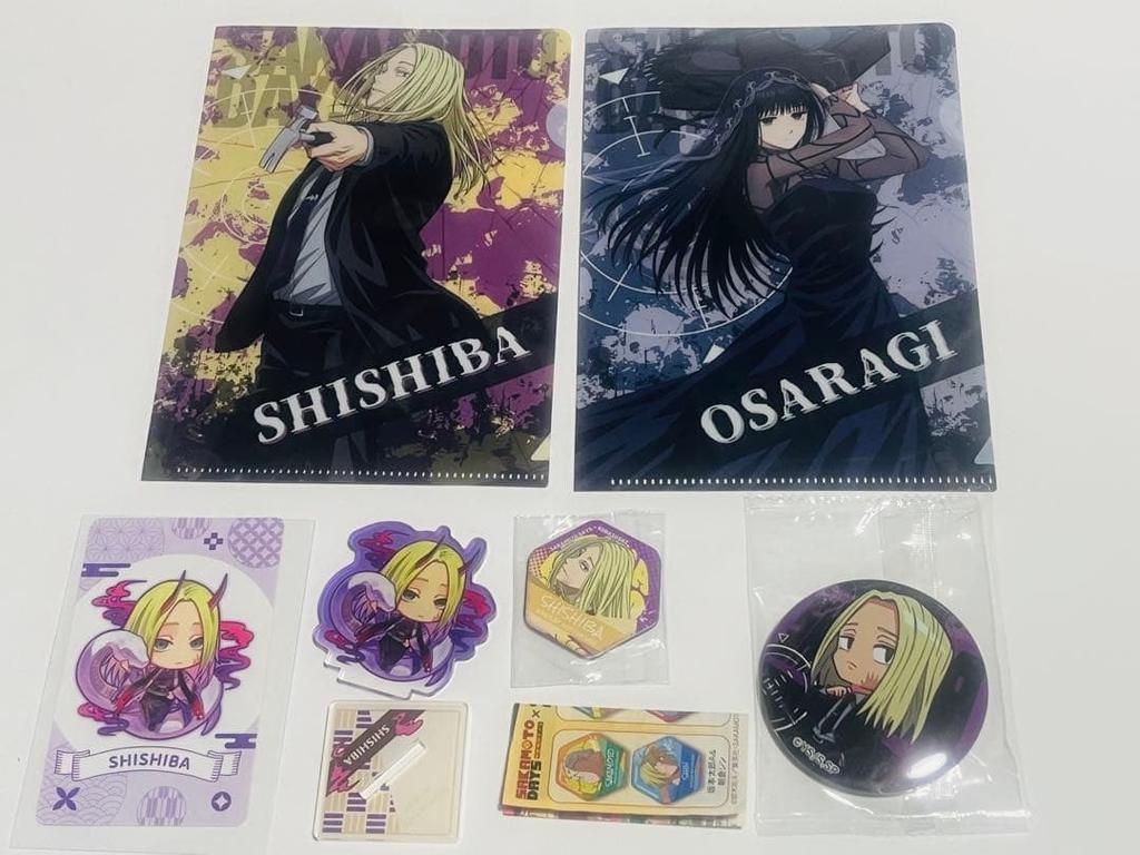 [USED] Sakamoto Days Can Badge/File/Namco Bonus Card Acrylic Stand/Kura Sushi/Kamigami Kai
