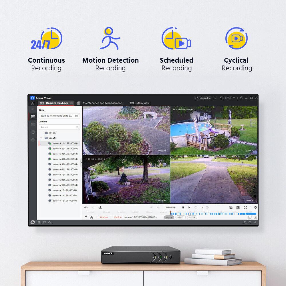 ANNKE 5 Megapixel Color Night Vision set of video surveillance cameras