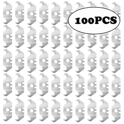 100 Stuks SK5 Gehaakt Trimmer Mes Blad Heavy Duty Utility Haak Blad Gehaakt Scheermes Accessoire voor Kabel en Draad Strippen PVC
