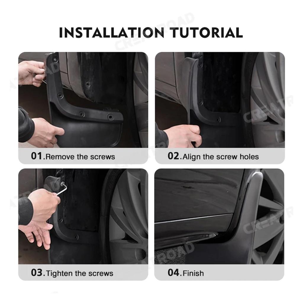 4 stk Skvettlapper Skvettlapper Sprutskjermer Skjermbeskytter Civic Sedan 2016 2017 2018