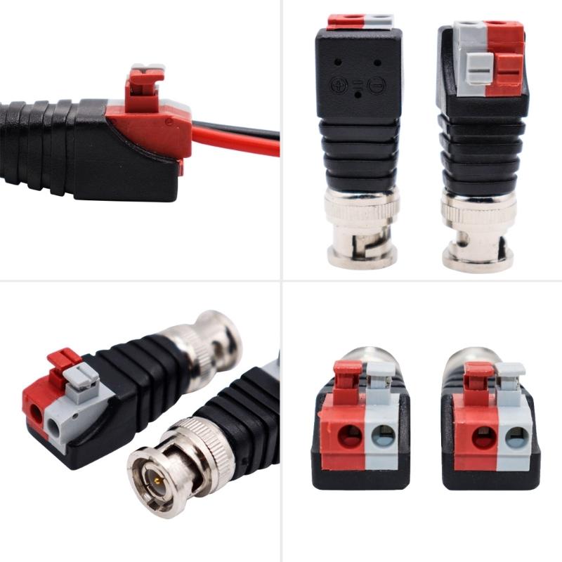 Press-Fit BNC Male Connector Adapter for Tool-Less Assembly Stable-performance BNC Connector for Easy Cable Terminations