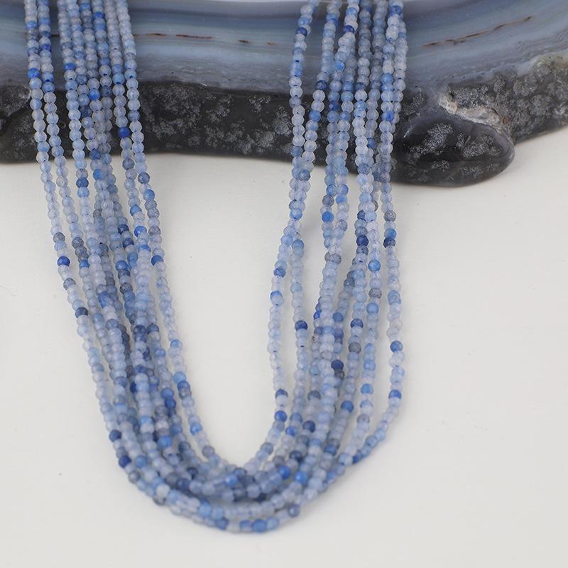 Blue Aventurine Faceted Round Beads for DIY Jewelry Accessories