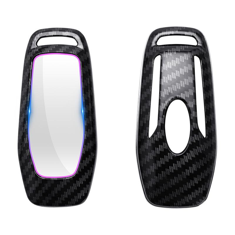 KIGQ3 New Carbon Fibre Car Key Cover Case For Ford Fusion Mondeo Mustang F-150 Explorer Edge 2015 2016 2017 2018 Car Accessories
