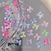 Trendy Ice Transparent Bow Ribbon 3D Resin Nail Art Accessories - Mixed Color Ins Style