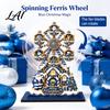 Holiday Home Wheel Desktop Christmas Ferris Interior Accents Ornament, 2D Wooden Gingerbread House Decorative
