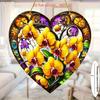 2D Flat Heart Shaped Orchid Acrylic Decoration Sign, Butterfly Orchid Color Design, Suitable for Wall Decoration, Porch, Room, Villa, Accents Home, Ha