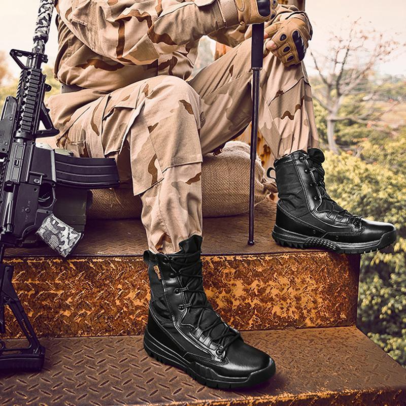 Men's Tactical Boots Non-slip Wear-resistant Outdoor Boots Desert Combat Boots Hiking Shoes Boots Male Shoes New