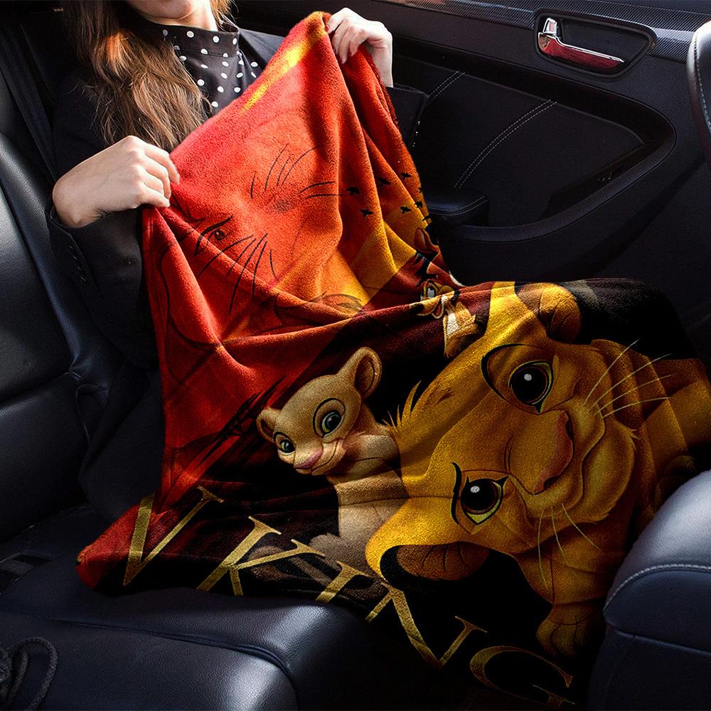 1pc Lion King Blanket Lightweight Flannel Throw for Sofa Bed Travel Camping Livingroom Office Couch Chair 1148KK