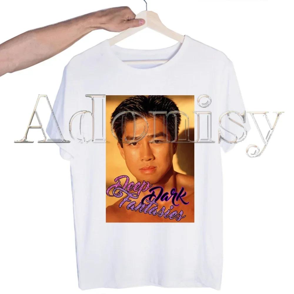 Gachimuchi Printed T Shirt Men Retro Washed Tops Tees Harajuku Tshirt Streetwear Hip Hop Male T-shirts