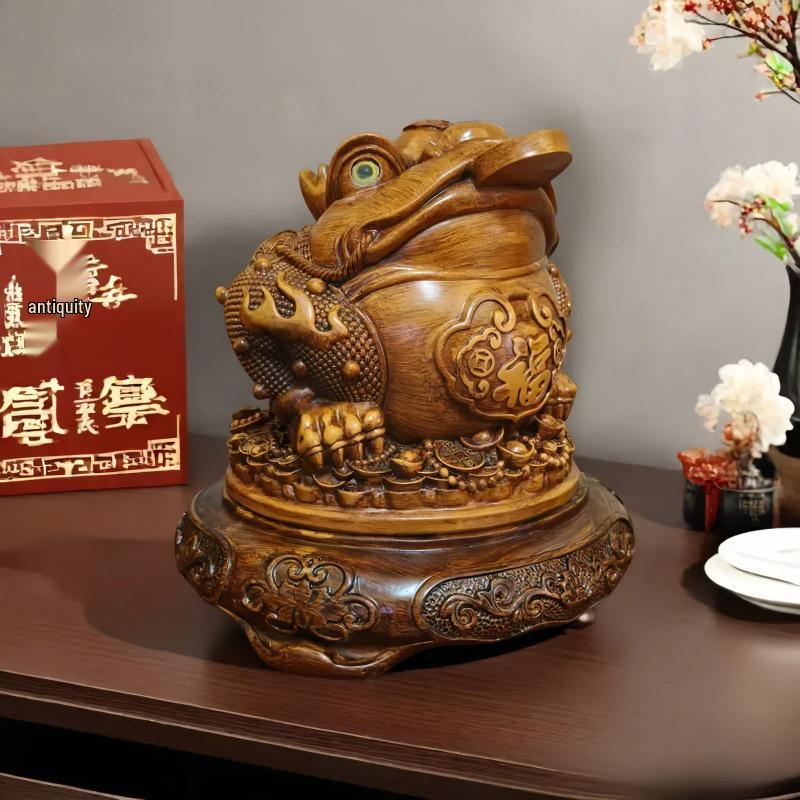Golden Seven-Star Toad Figurine: Wealth Attraction Decor for Office or Housewarming Gift
