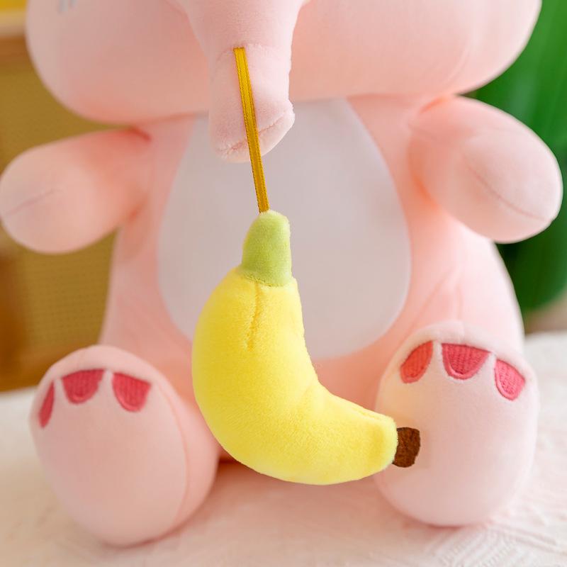 Baby Elephant Doll Baby Baby Sleeping with Chewing Banana Elephant Doll Doll Plush Toy Birthday Gift Girl
