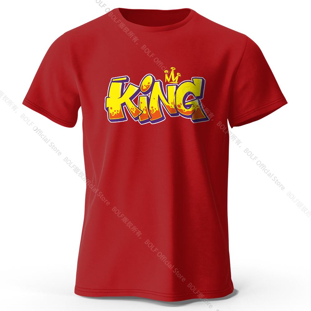 

Мужская футболка с принтом, 100% хлопок, свободные футболки с королевским принтом для женщин, летние топы, уличная одежда премиум-класса XXXL вино красного