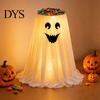 Scary Ghost Figurine for Party Halloween Candy Bowl Stand with Remote Control, Large LED Lighted Cute Holder Front Door Porch Outdoor Indoor