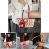 Small Bear Letter Bag Women Large Canvas Casual Commuting Bag For School And Work