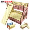 Klettergerüst für Hamster aus massivem Holz, Autohaus mit Treppe und Plattform, Nestzaun für alle Jahreszeiten.