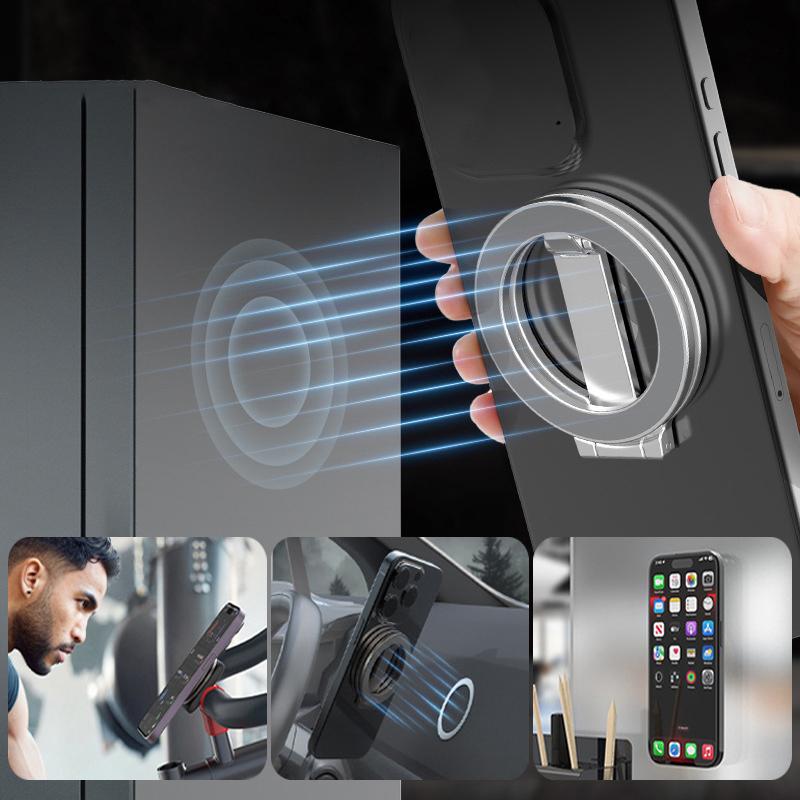 Dwustronny magnetyczny uchwyt pierścieniowy na telefon do Magsafe Podpórka Magnetyczny uchwyt do iPhone 16 15 14 do Huawei Xiaomi Uchwyt-podpórka